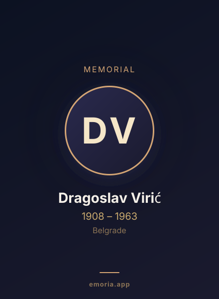 Memorial portrait of Dragoslav Virić