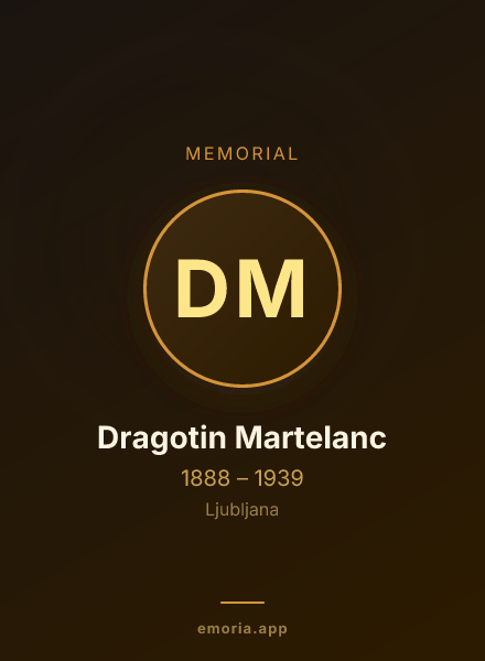 Memorial portrait of Dragotin Martelanc