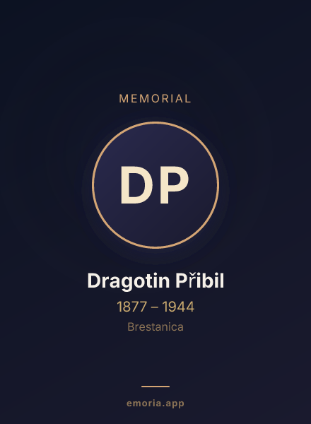 Memorial portrait of Dragotin Přibil
