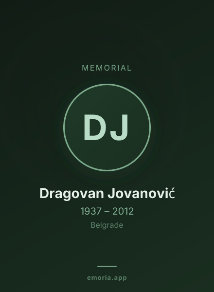 Memorial portrait of Dragovan Jovanović
