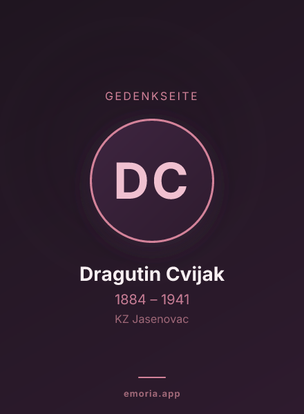Gedenkportrait von Dragutin Cvijak