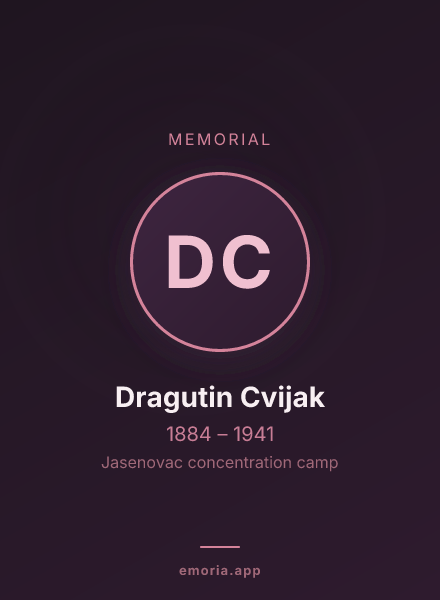 Memorial portrait of Dragutin Cvijak