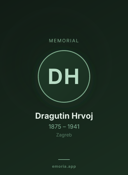Memorial portrait of Dragutin Hrvoj