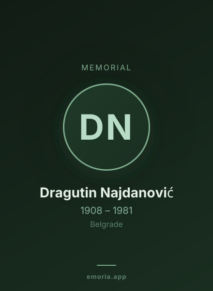 Memorial portrait of Dragutin Najdanović