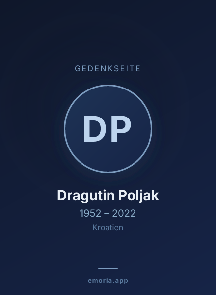 Gedenkportrait von Dragutin Poljak
