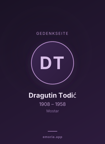 Gedenkportrait von Dragutin Todić