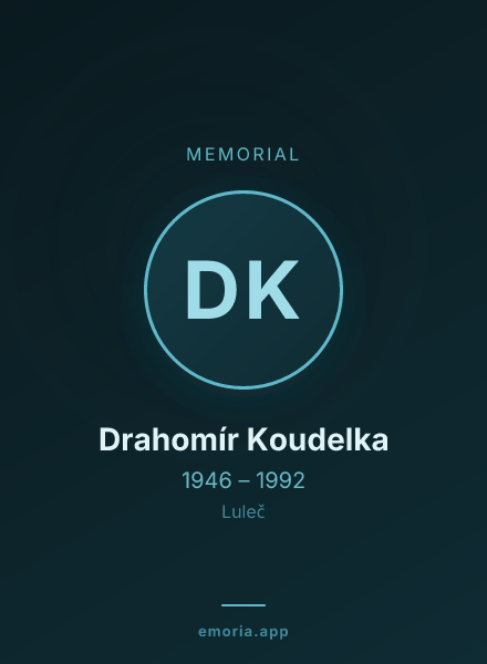 Memorial portrait of Drahomír Koudelka