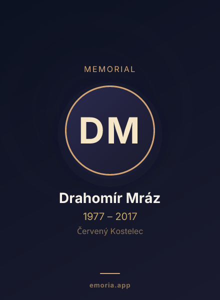 Memorial portrait of Drahomír Mráz