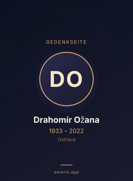 Gedenkportrait von Drahomír Ožana