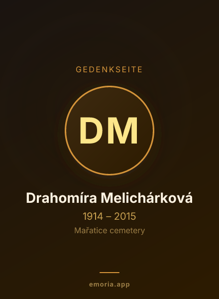 Gedenkportrait von Drahomíra Melichárková