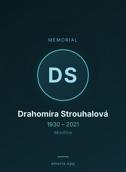 Memorial portrait of Drahomíra Strouhalová
