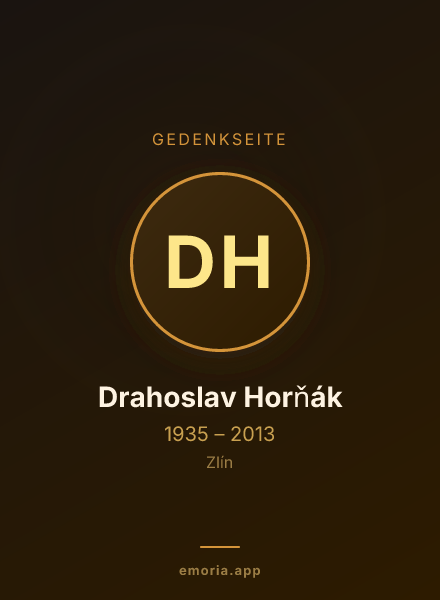Gedenkportrait von Drahoslav Horňák