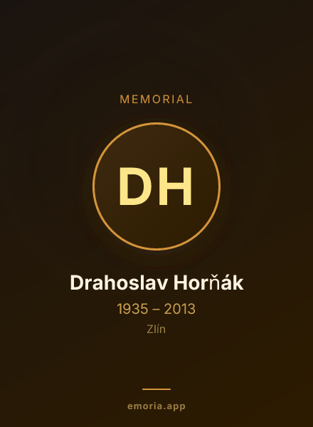 Memorial portrait of Drahoslav Horňák