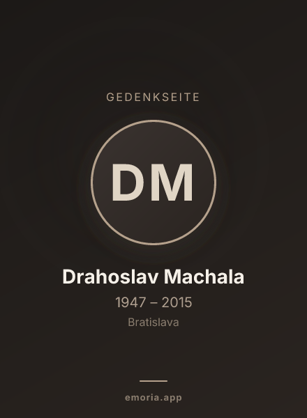Gedenkportrait von Drahoslav Machala