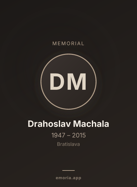 Memorial portrait of Drahoslav Machala