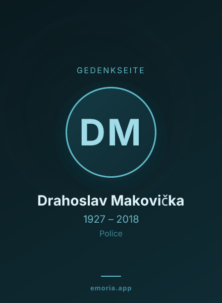Gedenkportrait von Drahoslav Makovička