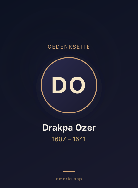 Gedenkportrait von Drakpa Ozer
