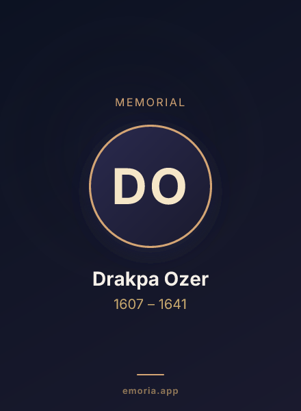 Memorial portrait of Drakpa Ozer