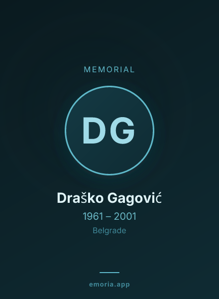 Memorial portrait of Draško Gagović