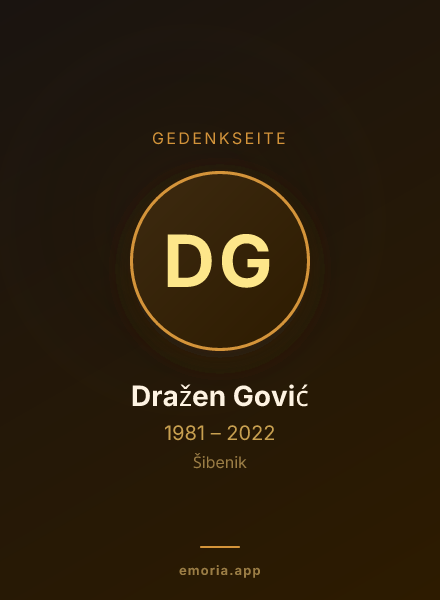 Gedenkportrait von Dražen Gović