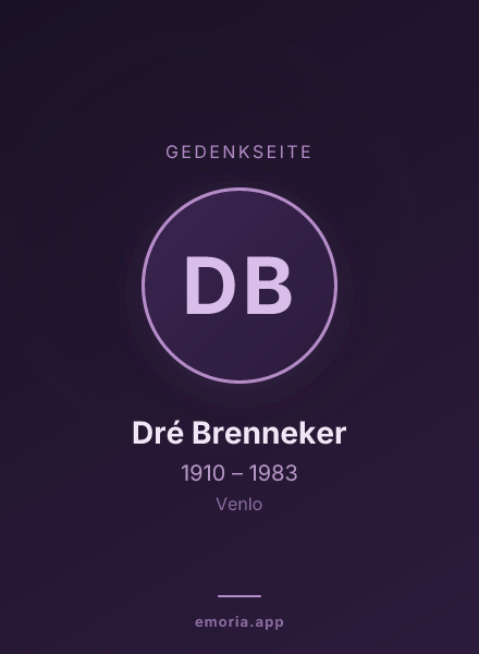 Gedenkportrait von Dré Brenneker