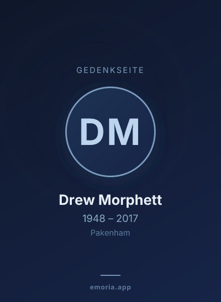 Gedenkportrait von Drew Morphett