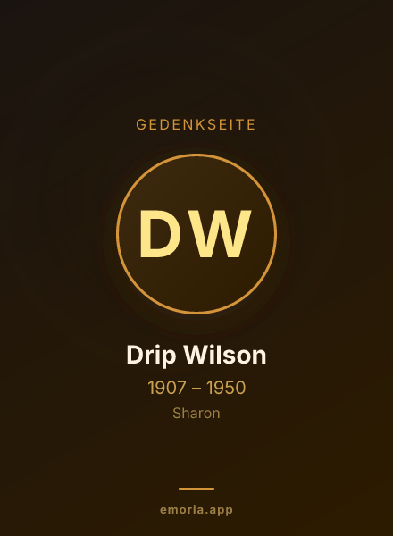 Gedenkportrait von Drip Wilson