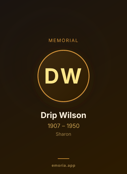 Memorial portrait of Drip Wilson