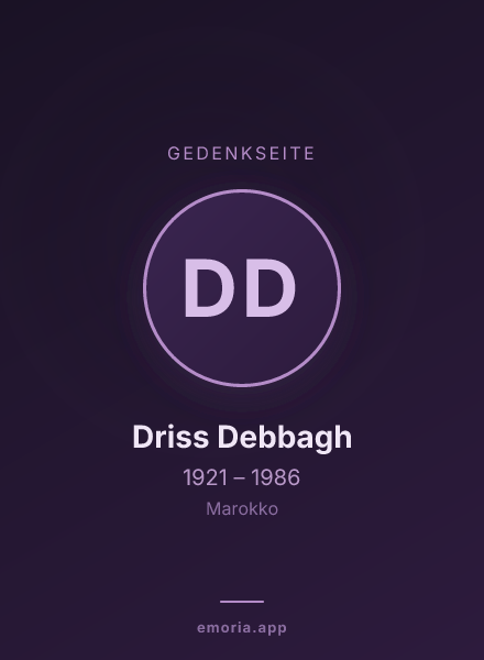 Gedenkportrait von Driss Debbagh