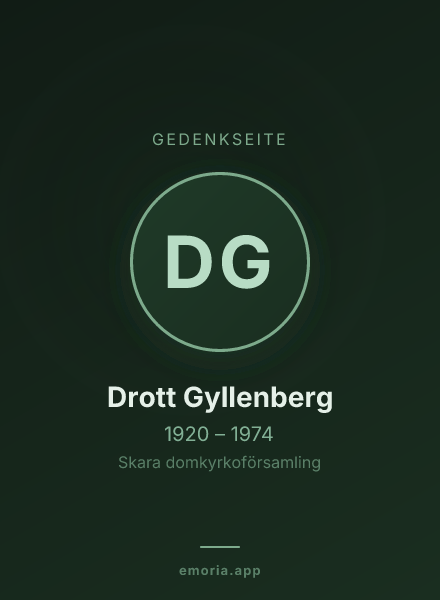 Gedenkportrait von Drott Gyllenberg