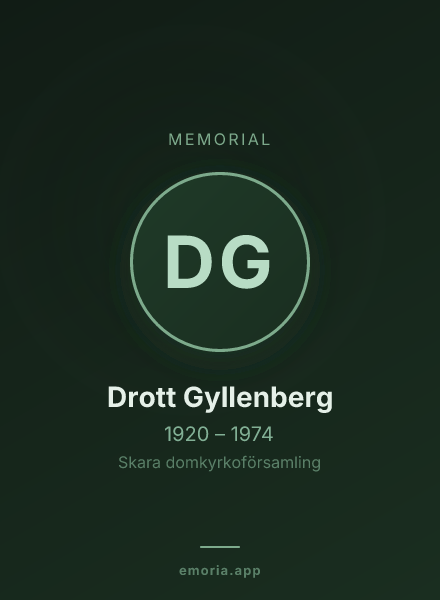Memorial portrait of Drott Gyllenberg