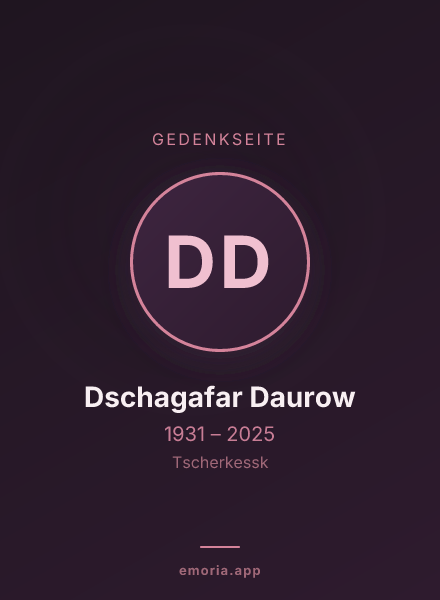 Gedenkportrait von Dschagafar Daurow