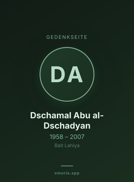 Gedenkportrait von Dschamal Abu al-Dschadyan