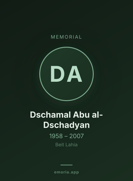 Memorial portrait of Dschamal Abu al-Dschadyan