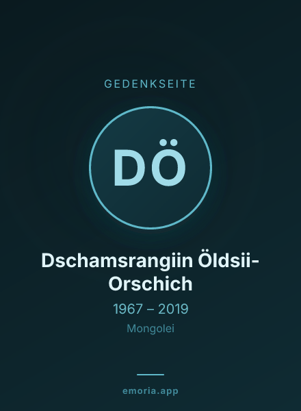 Gedenkportrait von Dschamsrangiin Öldsii-Orschich