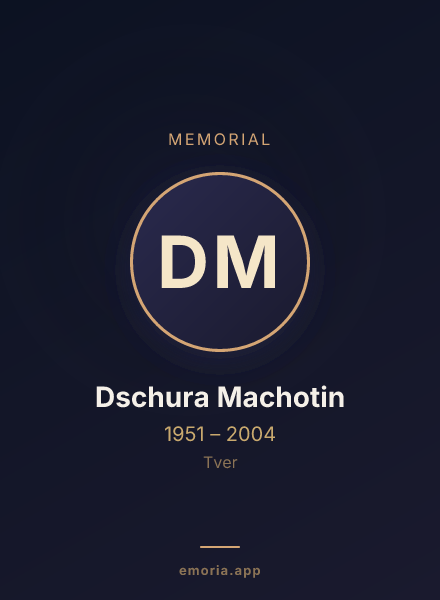 Memorial portrait of Dschura Machotin