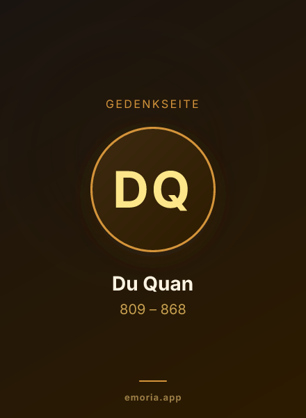 Gedenkportrait von Du Quan