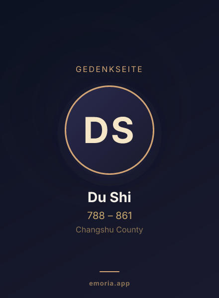 Gedenkportrait von Du Shi