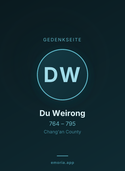 Gedenkportrait von Du Weirong