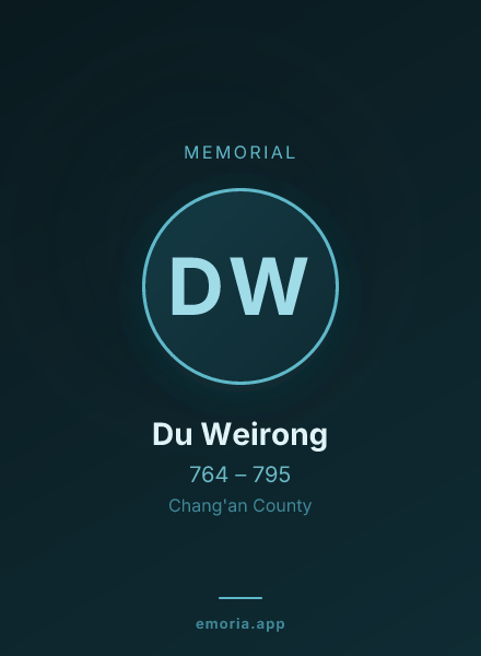 Memorial portrait of Du Weirong