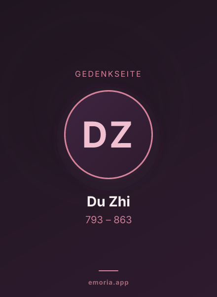 Gedenkportrait von Du Zhi