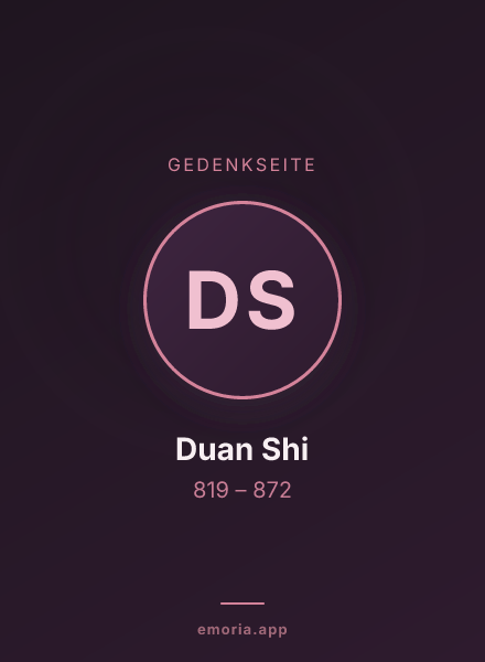Gedenkportrait von Duan Shi