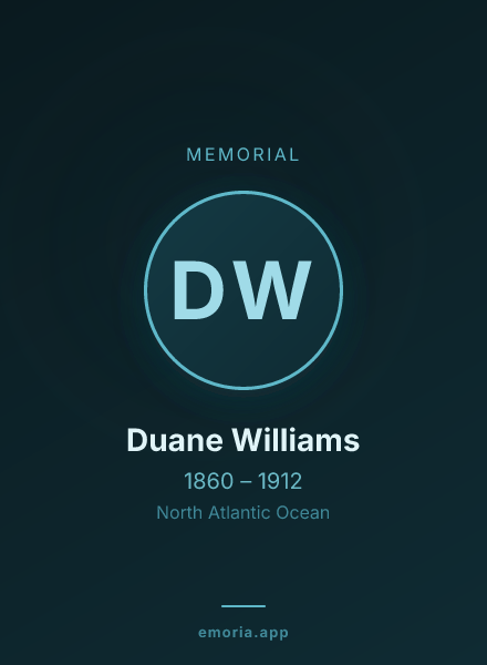 Memorial portrait of Duane Williams