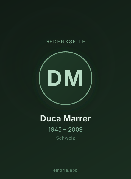 Gedenkportrait von Duca Marrer