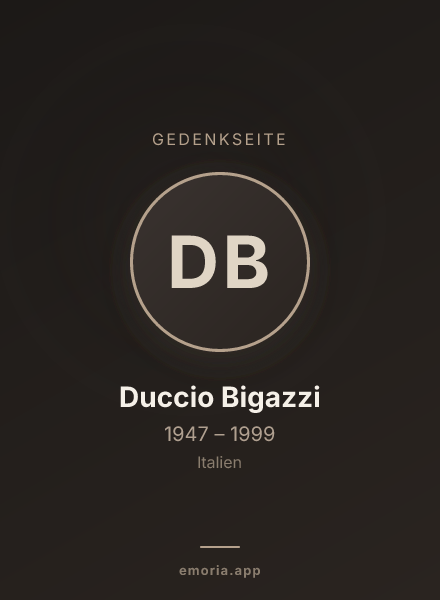 Gedenkportrait von Duccio Bigazzi
