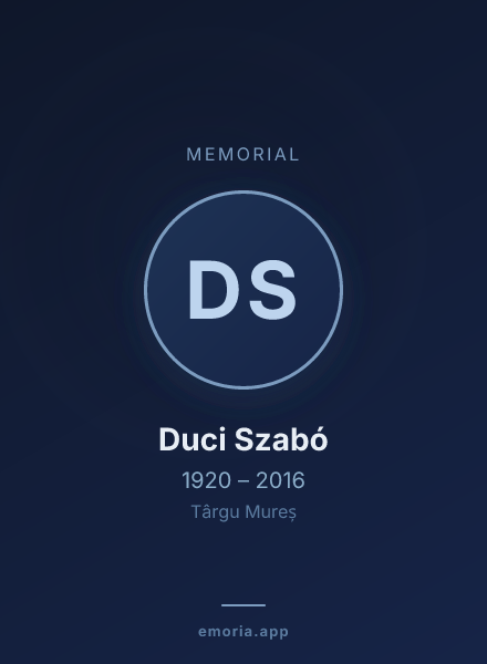 Memorial portrait of Duci Szabó