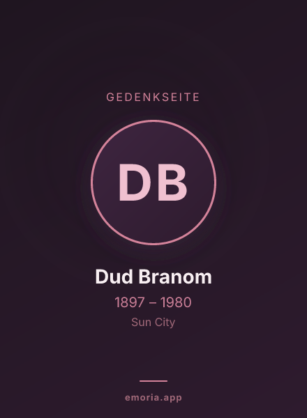 Gedenkportrait von Dud Branom