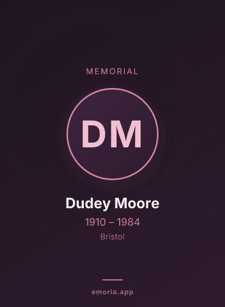 Memorial portrait of Dudey Moore