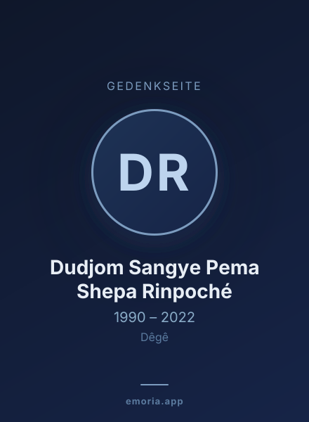 Gedenkportrait von Dudjom Sangye Pema Shepa Rinpoché