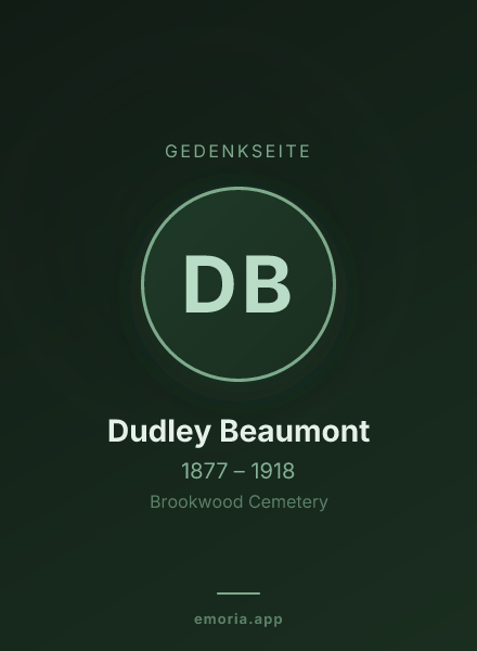 Gedenkportrait von Dudley Beaumont